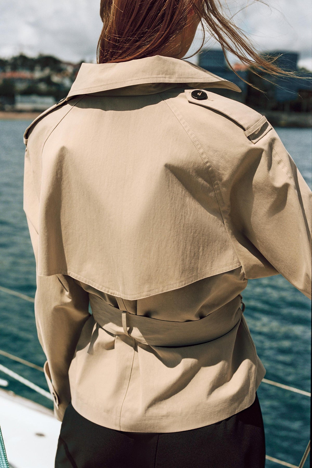 Lucille Cropped Trench Jacket